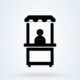 Promotion stand vector icon, exhibition symbol. Modern for websi Promotion stand vector icon, exhibition symbol. Modern for website and mobile application. The flat icon stood isolated on the promotional white background. Simple modern icon design illustration.